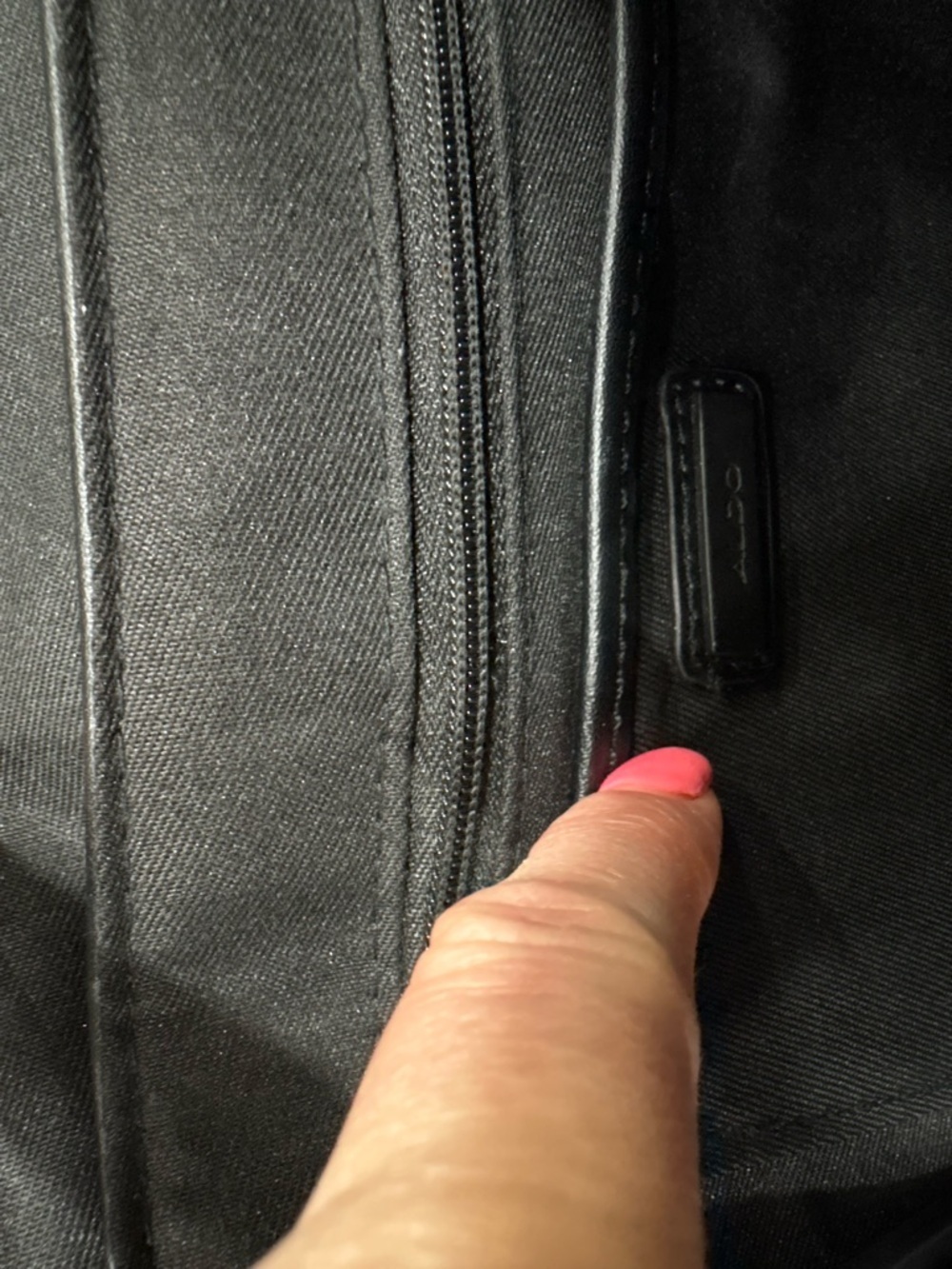 Aldo Black Quilted Satchel with Chain-Detail Strap - Picture 3 of 9